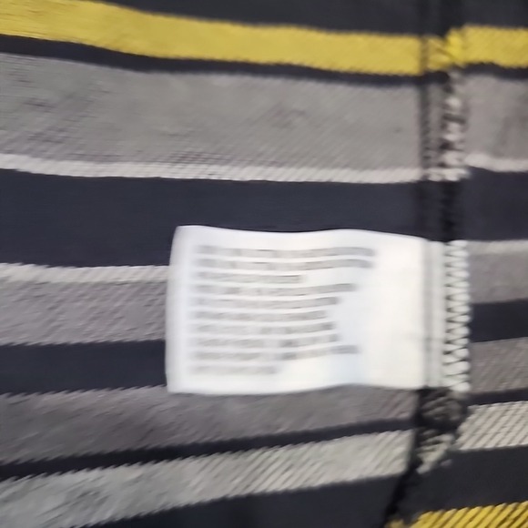 Original Use Button Up Grey/Yellow Stripes Flannel Hoodie Men's‎ M - Picture 6 of 7